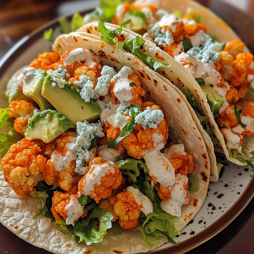 Buffalo Cauliflower Tacos