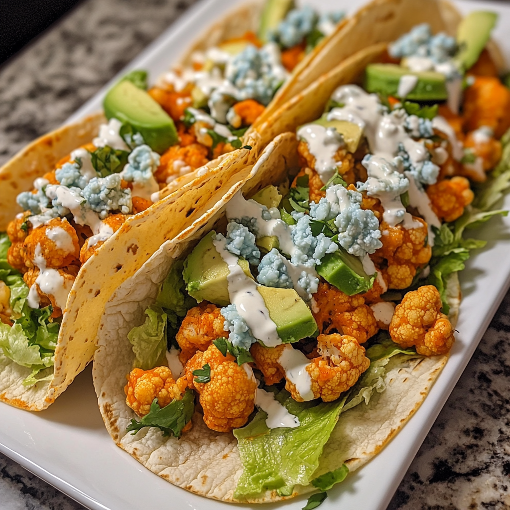 Buffalo Cauliflower Tacos