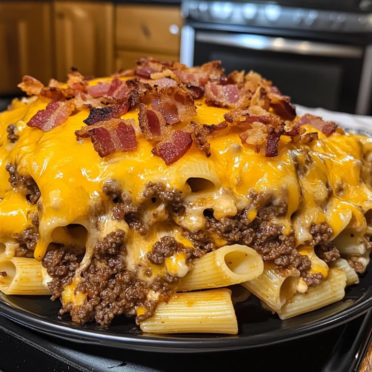 Cheeseburger Bacon Ranch Stuffed Pasta